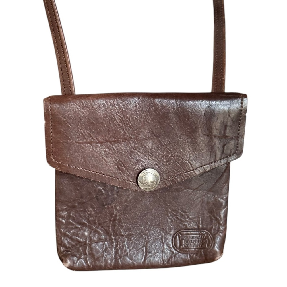 The Buffalo Billfold Company Vintage Leather Crossbody Bag small purse classic - Picture 2 of 13